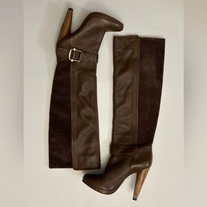 French Connection - Elegant Brown Knee-High Boots